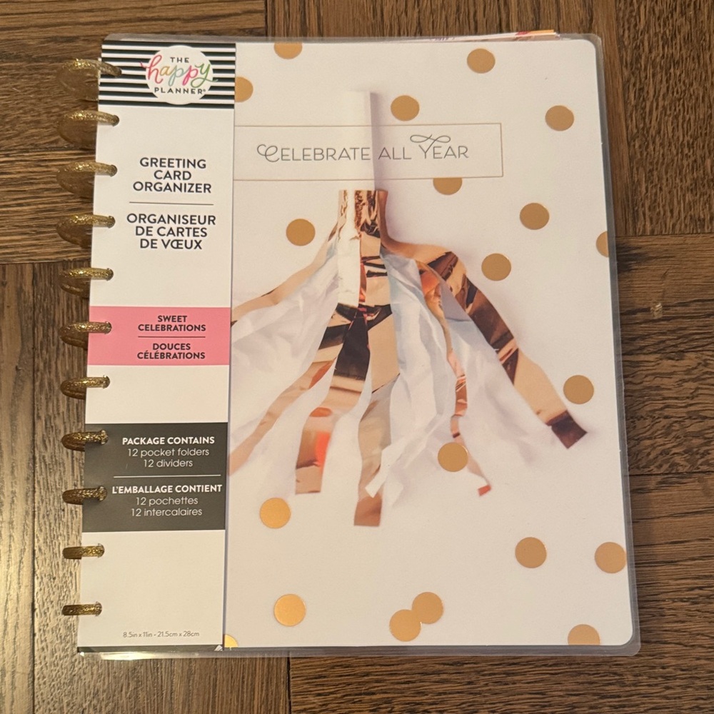 The Happy Planner greeting card Celebration Organizer with Gold Accents